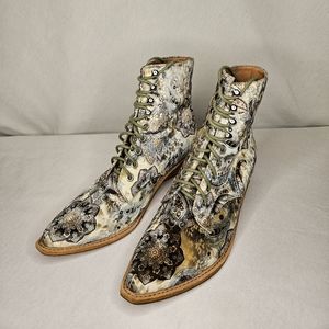 Jeffrey Campbell Velvet Paisley Ankle Boot